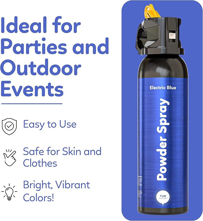 Blue Smoke Bomb Powder Cannon Gender Reveal Fire Extinguisher Biodegradable| Launches 25ft | 10 Second Spray | Holi Color Decorations for Photoshoots, Festivals, Celebrations | TUR Party Supplies