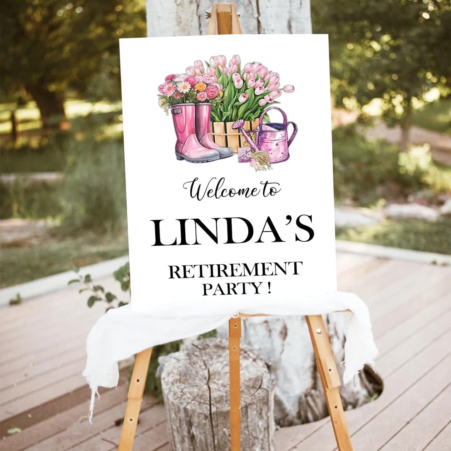 Personalized Retirement Celebration Welcome Sign, Retirement Party Welcome Sign, Gardening Retirement Party Sign, Retirement Party Decor, Retirement Party Sign, Retirement Welcome Sign