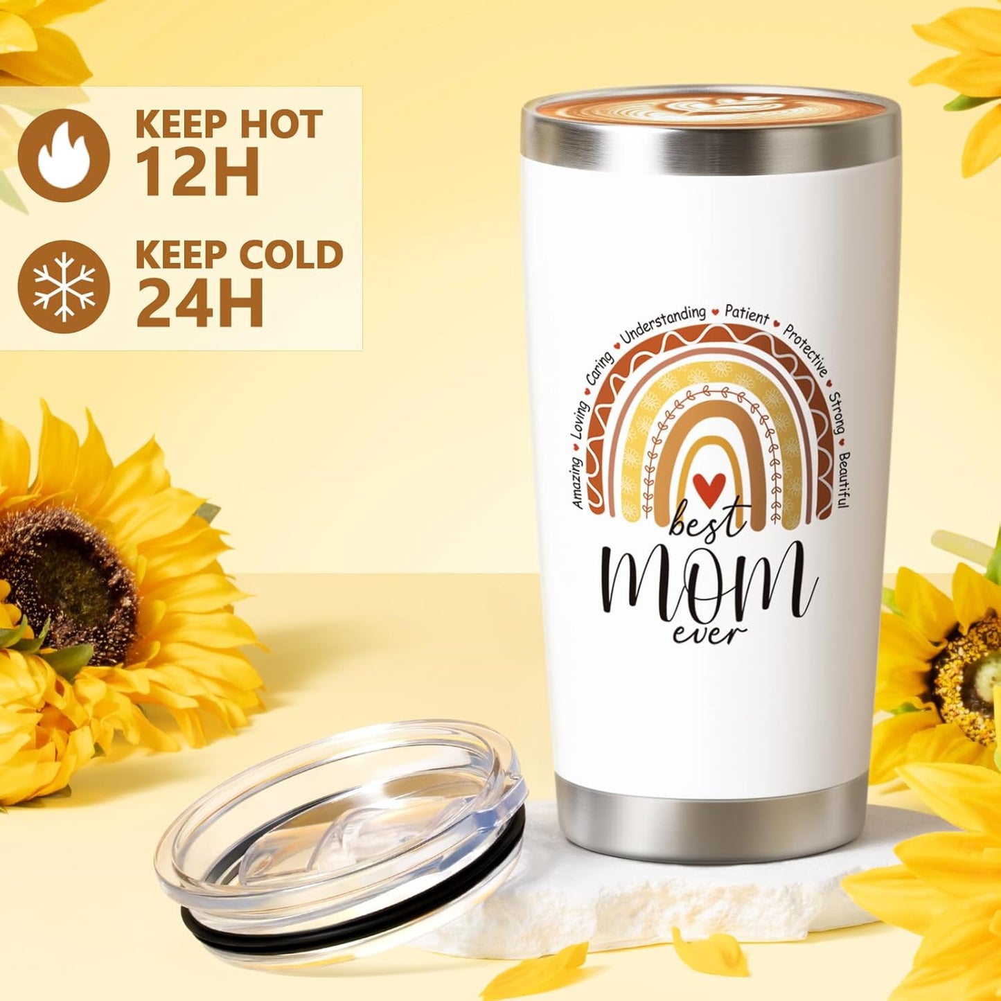 Christmas Gifts for Mom from Daughter Son Kids, Best Mom Birthday Gifts Ideas for Women Mother-in-Law Christmas Mothers Day Gift Baskets for Mother, Sunflower New Mama Gift for Wife Women from Husband
