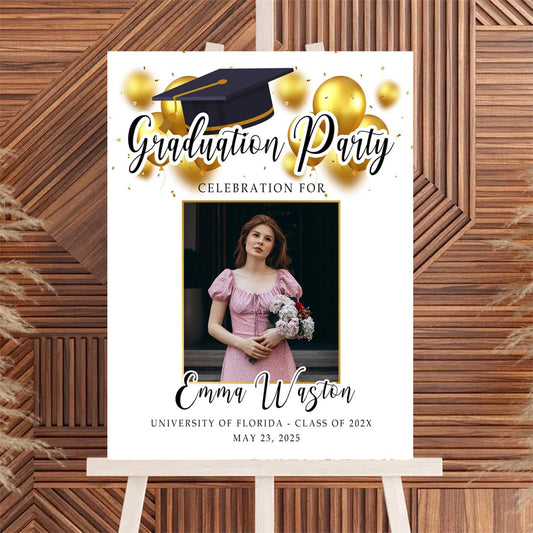 Personalized 2025 Graduation Party Welcome Sign, Minimalist Grads Decor, Class of 2025 Graduation Party Poster, Custom Graduation Party Sign, Congrats Grad Decorations Design 10