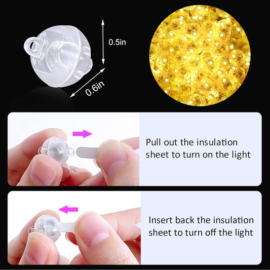ZGWJ 200PCs Mini Led Lights,Led Balloons for Party Decorations Neon Party Paper Lantern Easter Eggs Birthday Party Wedding Halloween Christmas Decoration