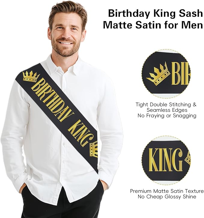 50th Birthday Decorations for Men, Black Gold Back in 1976 Party Supplies with Banner, Backdrop, Sash, Balloons, Cake Topper, Honeycomb Decorations, Happy 50 Year Old Birthday Decor Kit