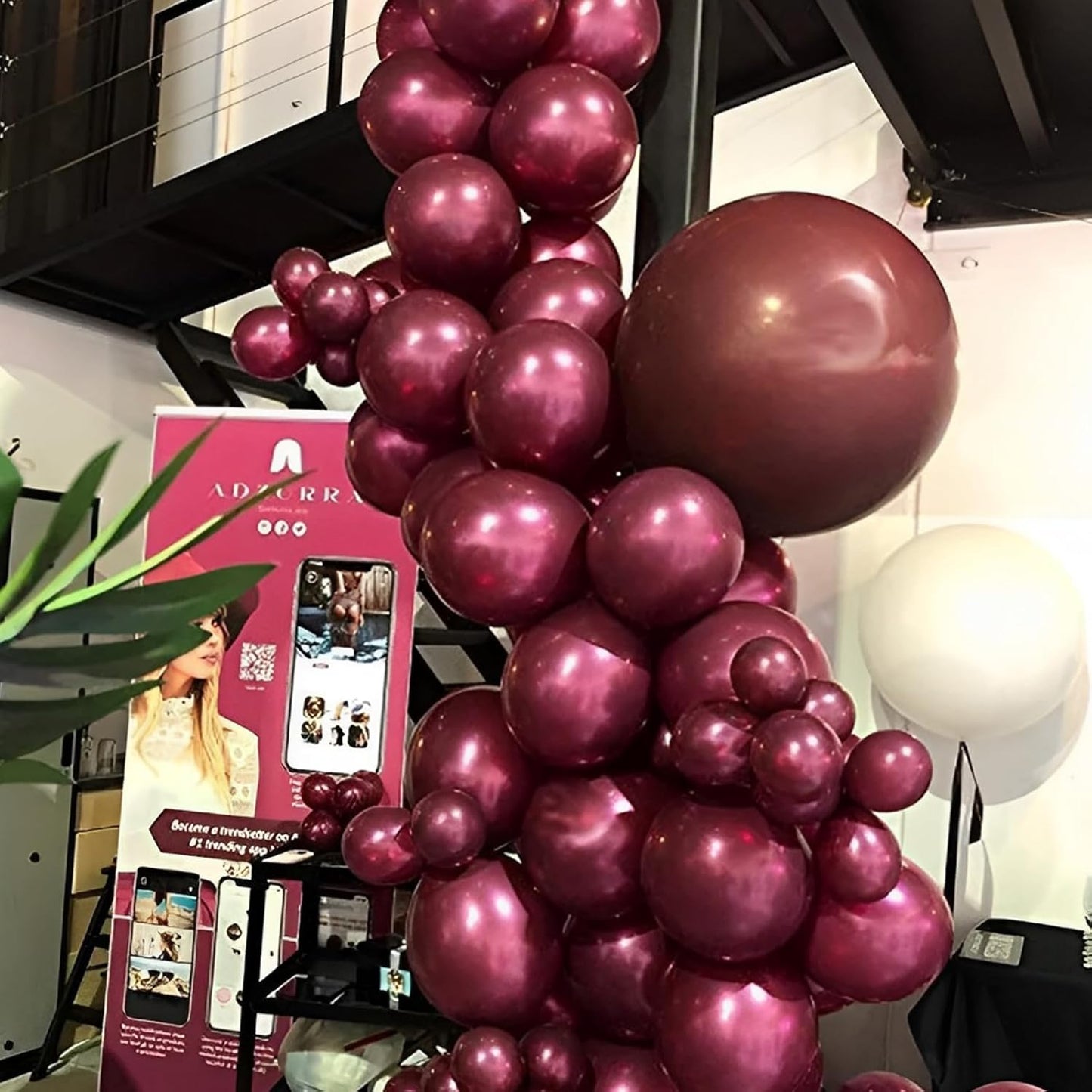 105pcs Burgundy Balloons 12inch Maroon Party Latex Balloons for Birthday, Graduation, Baby Shower,Wedding, Anniversary Valentines Party Decorations