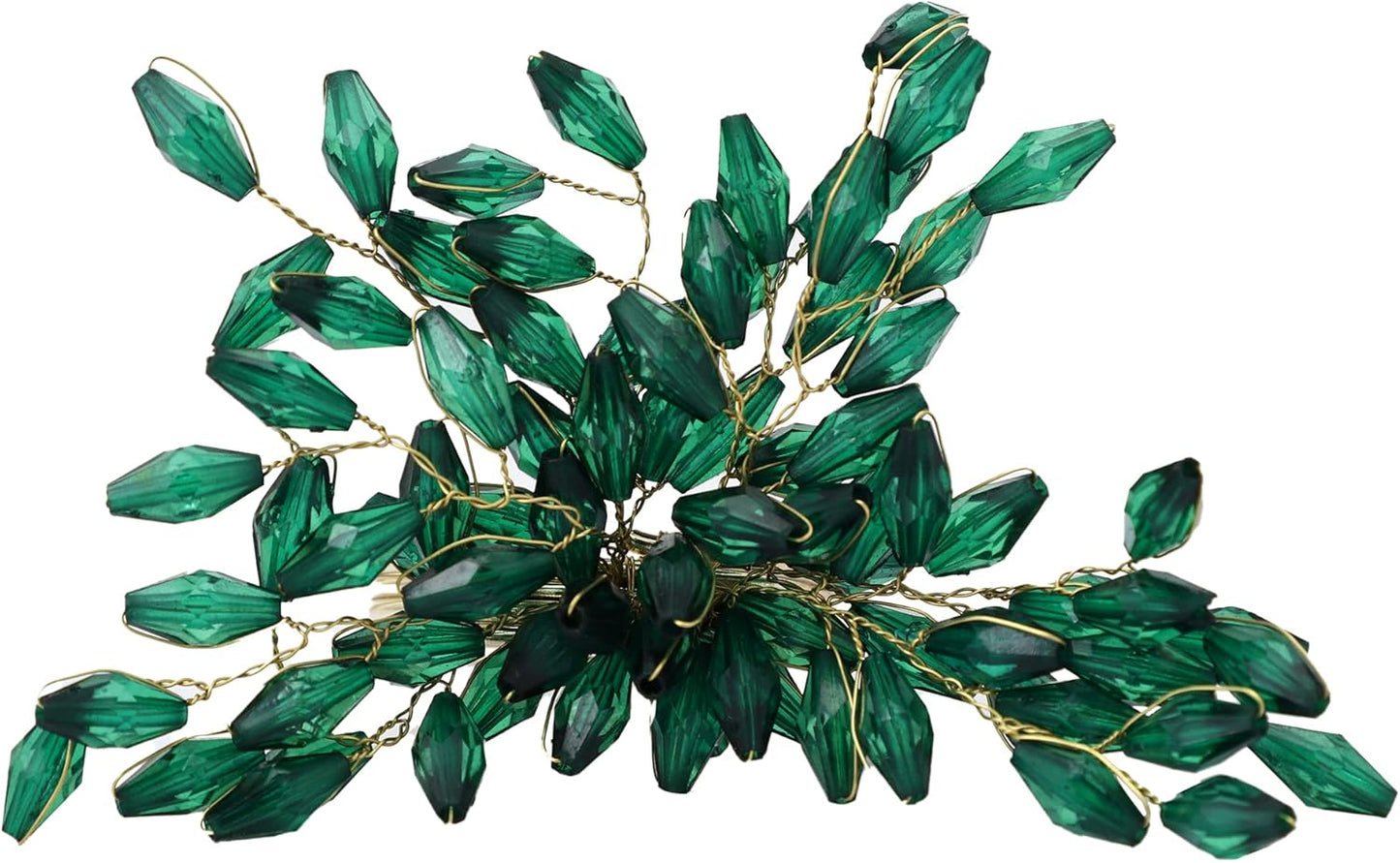 Napkin Rings Set of 12 for Dining Table Decoration Parties Everyday Metal Napkin Holder Leaf Dark Green (Pack of 12)