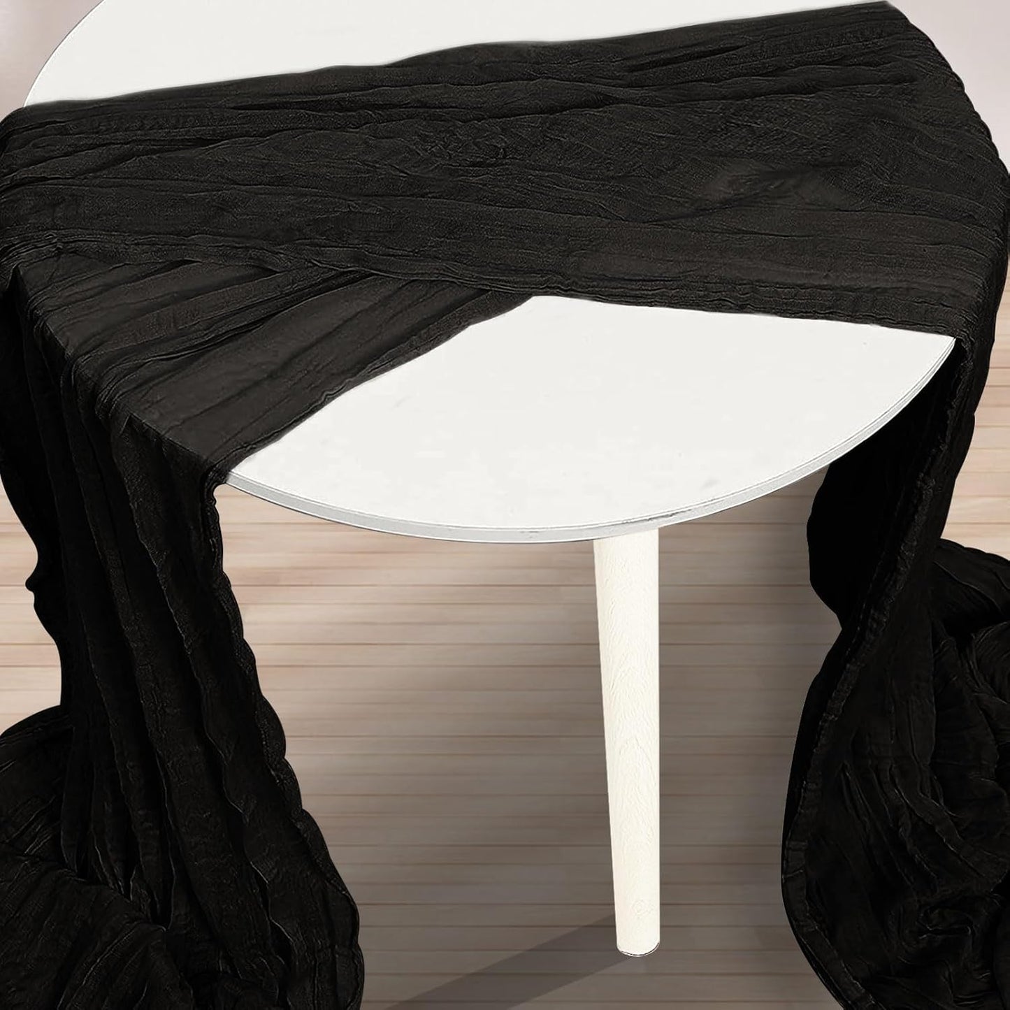 10 Pack Black Cheesecloth Table Runner 35x120 Inch 10Ft Rustic Gauze Cheese Cloth Thanksgiving Table Runner Sheer Cheesecloth Table Runners for Wedding Party Bridal Shower Decoration