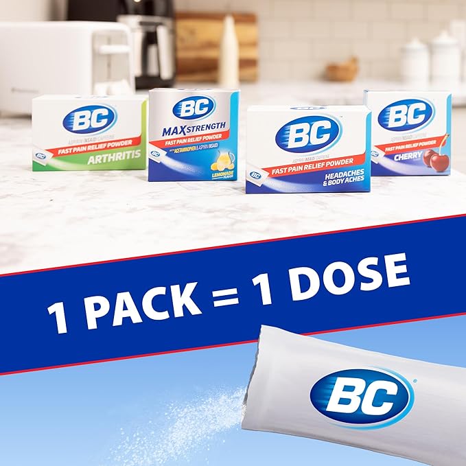 BC Pain Relief Powder, Cherry, 24 ct (Pack of 1)
