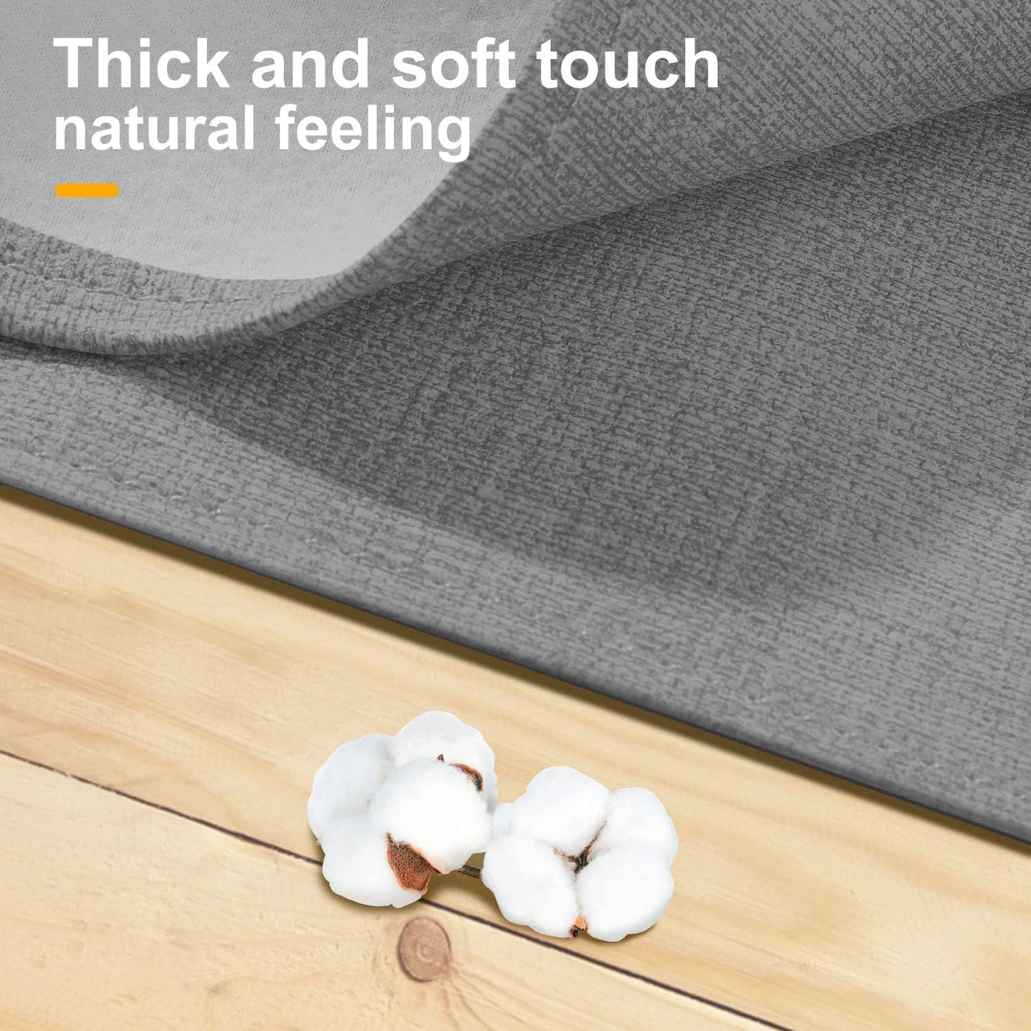 Waterproof Wipeable Table Runner, Thick Farmhouse Table Runner, Dresser Runner, Rustic Table Runner for Kitchen Dining Room, Bedroom, Living Room, Indoor and Outdoor (108'', Grey)