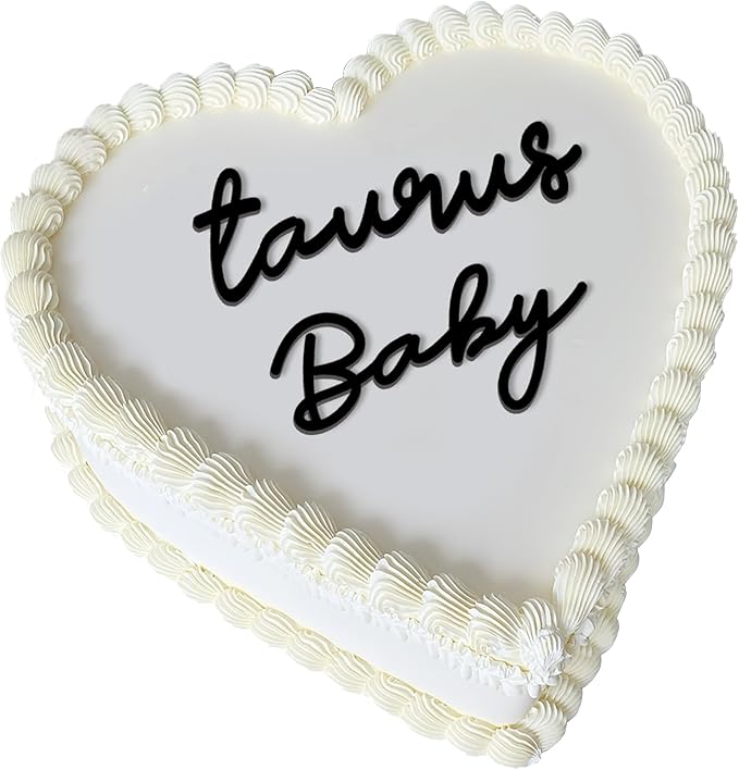 Taurus Cake Topper – Zodiac Birthday Decoration for Taurus Season, Horoscope Party Supplies for Baby or Adult Birthday (Taurus baby)