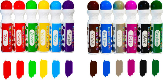 SEETOOOGAMES Bingo Daubers Dot Markers - Mixed Colors Set of 12 Pack - for Toddler Arts and Crafts