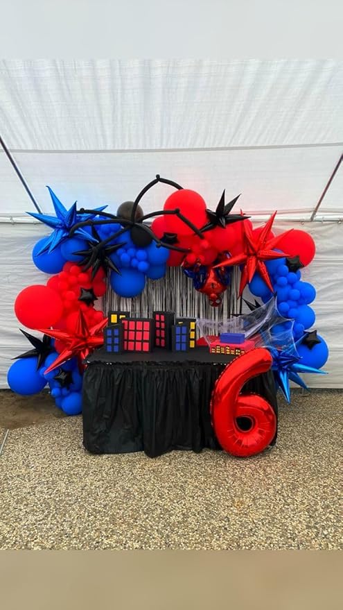 Red Number 6 Balloon 40 Inch, 6th Birthday Party Decorations for Children, Giant 6 Foil Balloon for Party Supplies