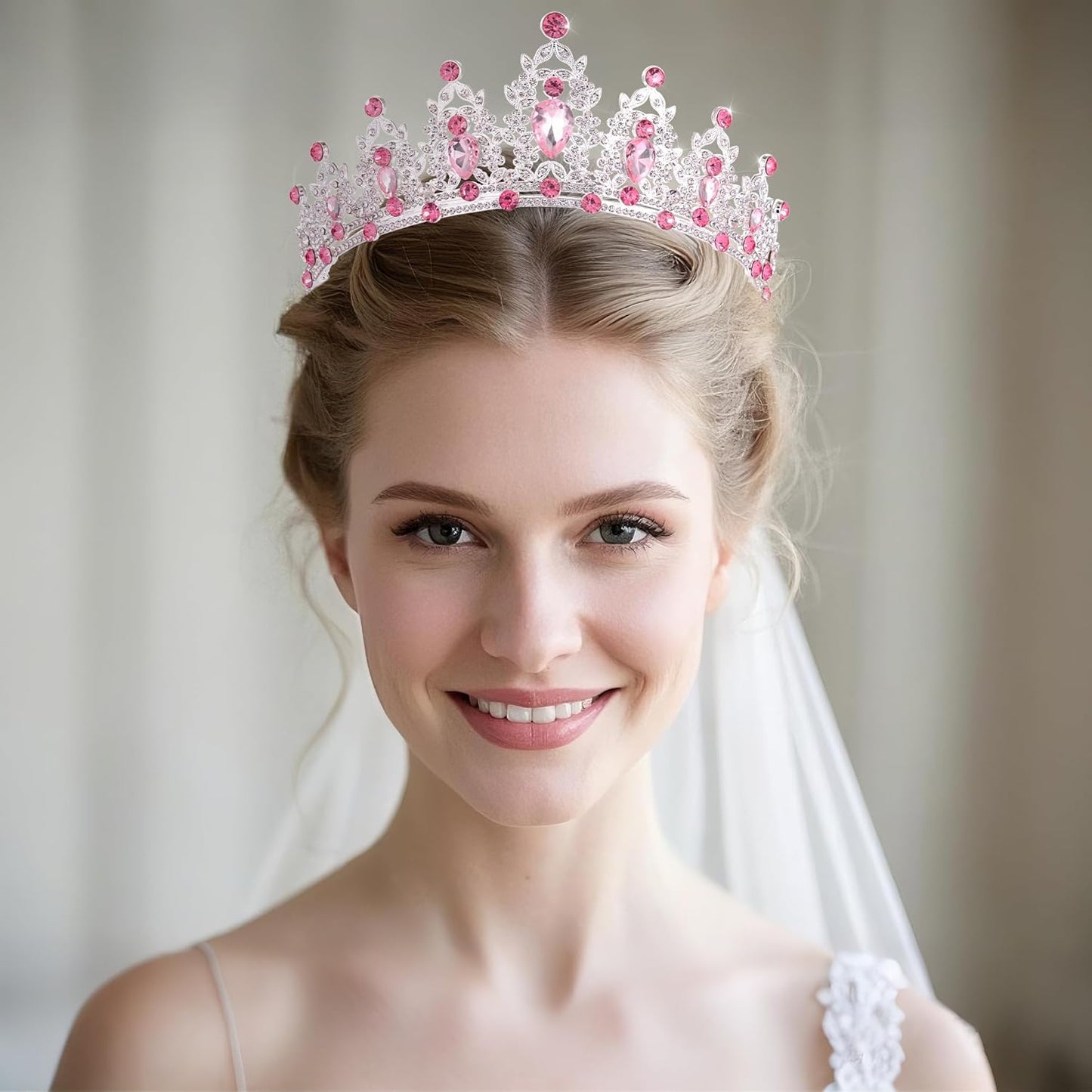 Crystal Tiaras and Crowns for Women - Wedding and Birthday Party Princess Crown Hair Accessories For Wedding, Prom, Pageant Celebration Party A3