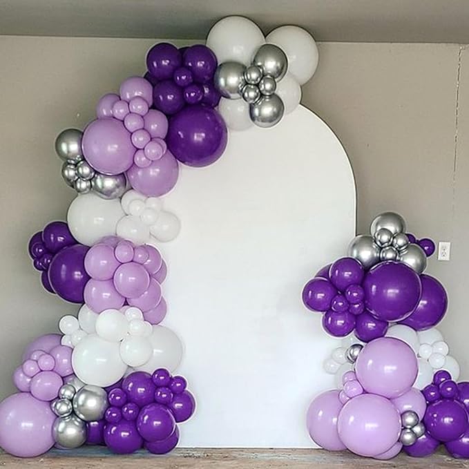 Dark Purple Balloons 12 inch, Purple Latex Balloons 50pcs Party Balloons for Wedding Baby Shower Graduation Anniversary Halloween Birthday Party Decorations