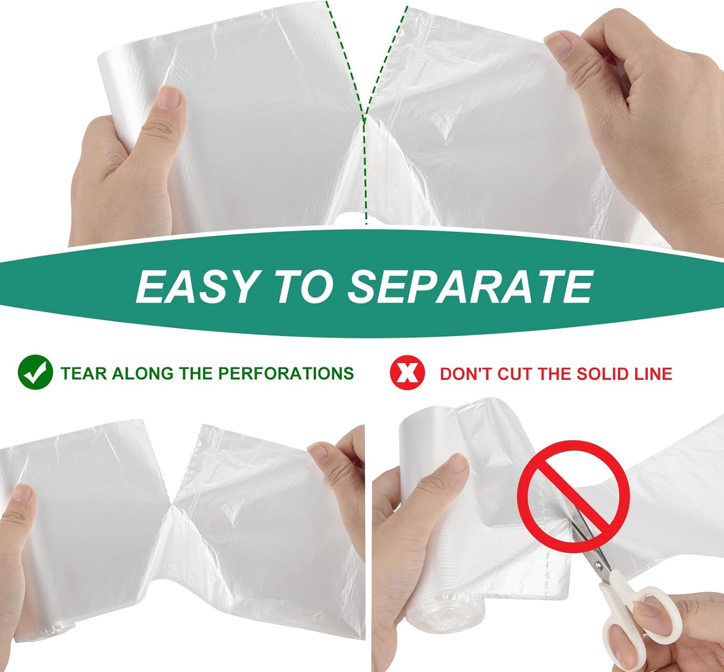 Magesh 4 Gallon Trash Bag Strong, Leakage-Free, Small Garbage Bags Unscented Thick for Bathroom, Office, Kitchen Small Trash Can, 15L, 1000 Bags, Clear