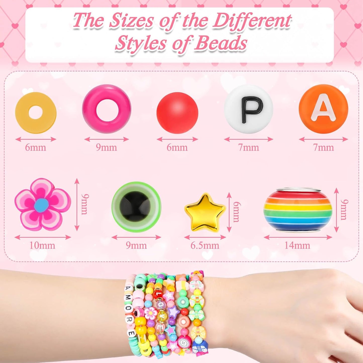 PAXCOO 2435PCS Bracelet Making Kit Including All Kinds of Beads for Jewelry Making, Friendship Bracelets, Necklaces, Beading, Gifts and DIY Crafts