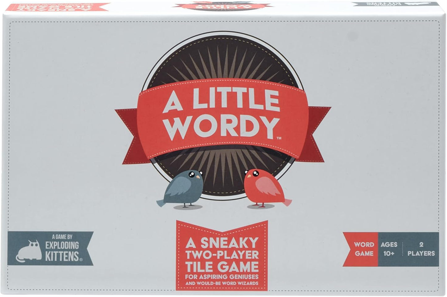 Exploding Kittens A Little Wordy 2 Players - Ages 10+ - 15 Minutes to Play - Letter Tile Word Game - Couples Game, Date Night Game, Adult and Teen Board Game
