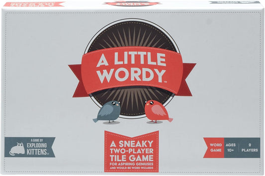 Exploding Kittens A Little Wordy 2 Players - Ages 10+ - 15 Minutes to Play - Letter Tile Word Game - Couples Game, Date Night Game, Adult and Teen Board Game