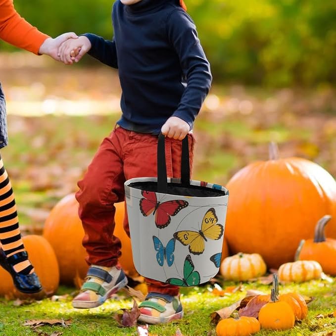 Halloween Candy Bucket - Guitar And Butterfly Trick Or Treat Candy Bag, Gift Bag for Party Favor Supplies