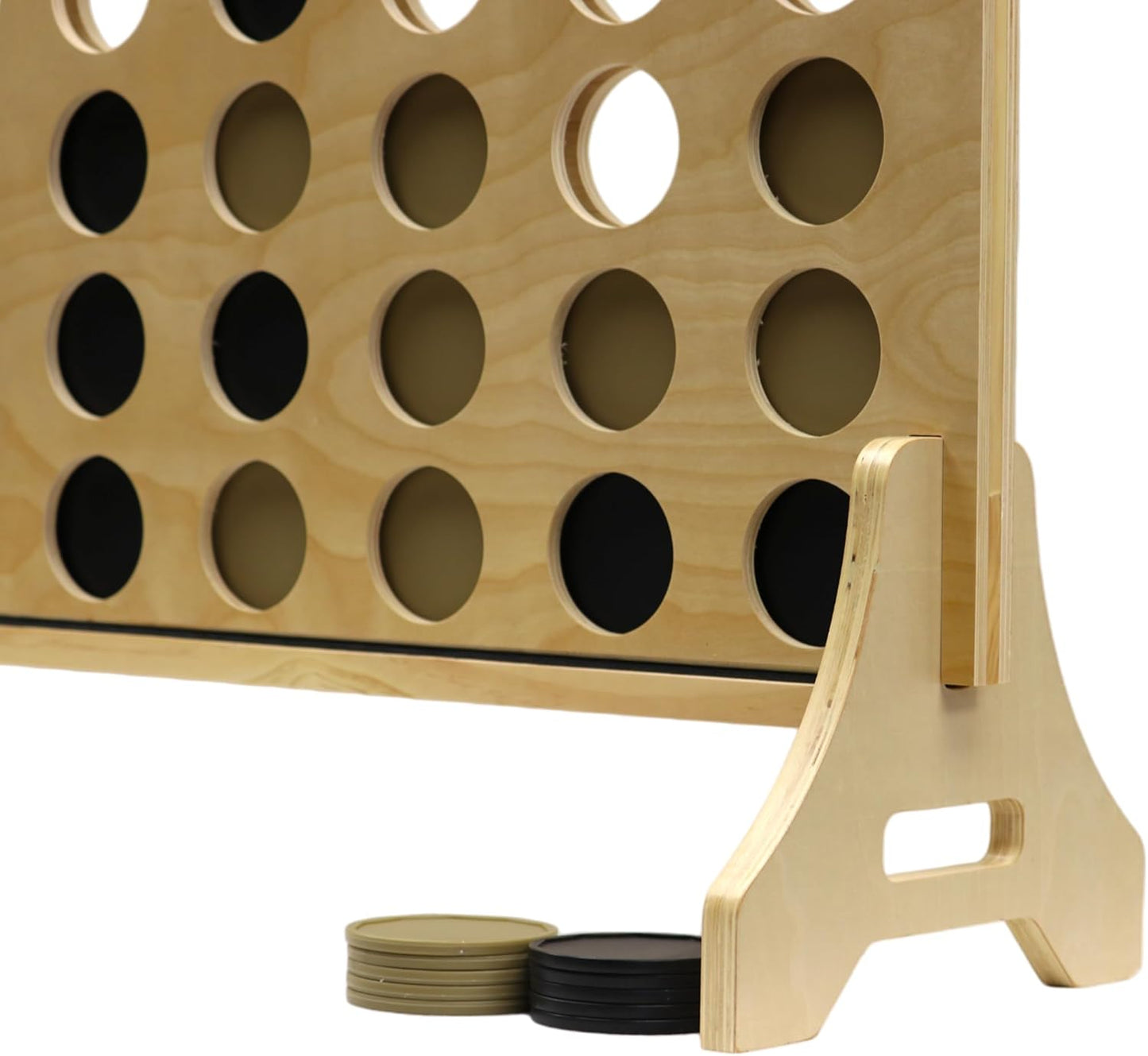 Tailgating Pros Premium Giant Four in a Row with Carrying Case - Jumbo Oversized Outdoor Yard Game - Connect Multiple Pucks in a Row to Win - Many Puck Colors Available!