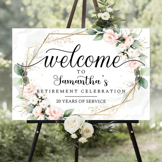 Personalized Retirement Yard Sign, Retirement Celebration Welcome Sign, Retirement Party Sign, Retirement Decorations, Retirement Outdoor Sign, Retirement Home Decor, Retirement Celebration Sign #6