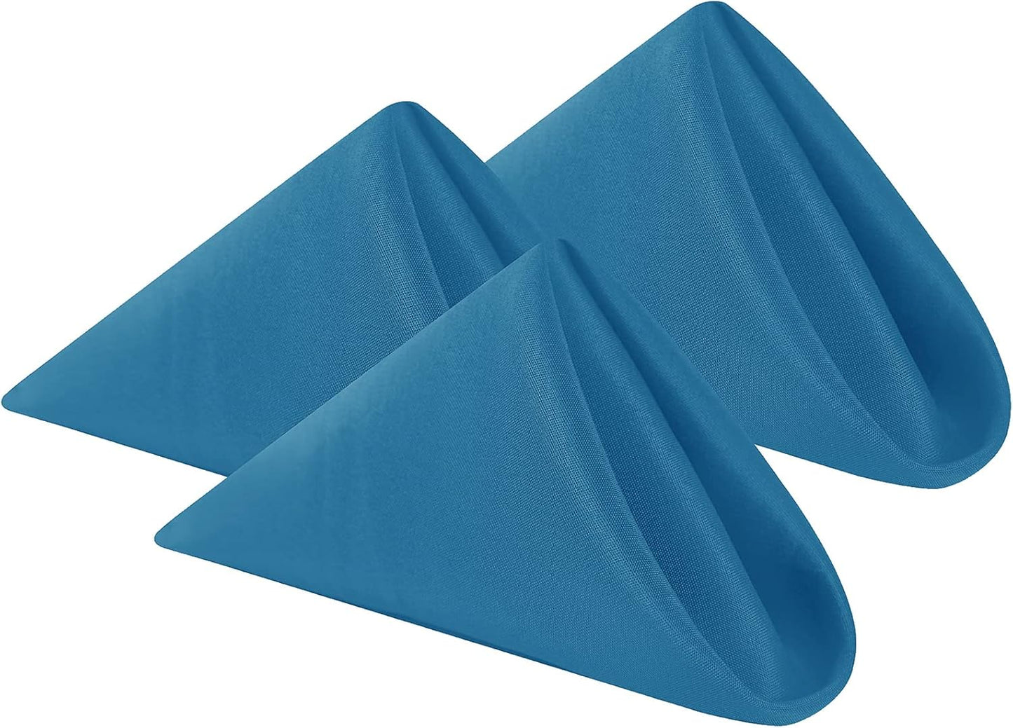 Cloth Napkins 20x20 inch Washable Polyester Dinner Napkins Soft Table Napkins for Wedding Party Dining Banquet(Mediterranean Blue,25PCS)