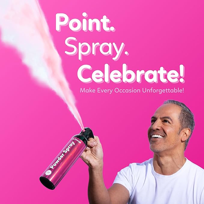 Pink Powder Spray Gender Reveal Biodegradable| Launches 25ft | 10 Second Spray | Holi Color Decorations for Photoshoots, Festivals, Celebrations | TUR Party Supplies