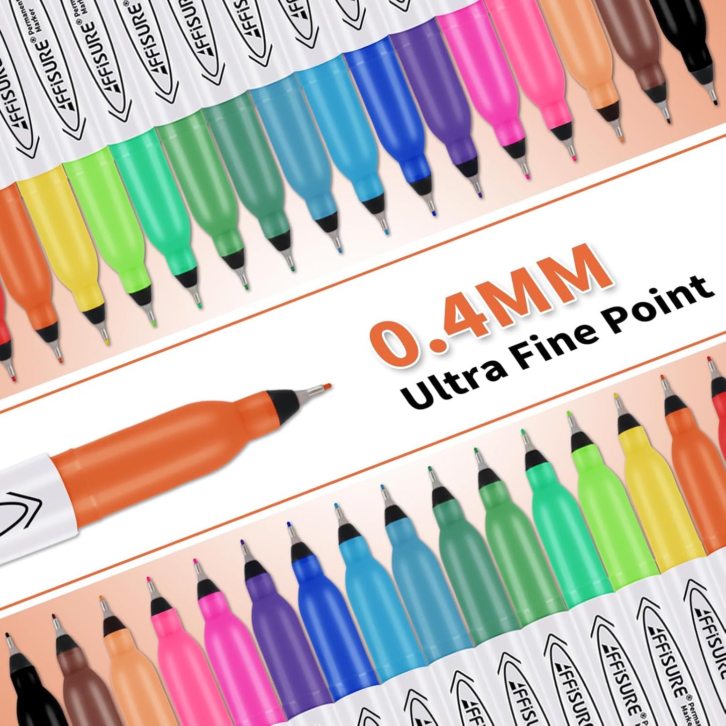 Permanent Markers, Ultra Fine Point Markers Set,16 Assorted Colors Work on Wood, Plastic, Paper, Metal, Stone, Glass for the Artist、Kids、Adult, 16 Count