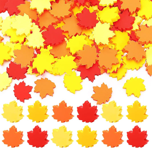 80pcs Mini Fall Maple Leaf Charms Polymer Clay Ornaments Fall Leaves Table Scatters Autumn Vase Filler for Thanksgiving Decoration Party Favors Arts Craft Supplies