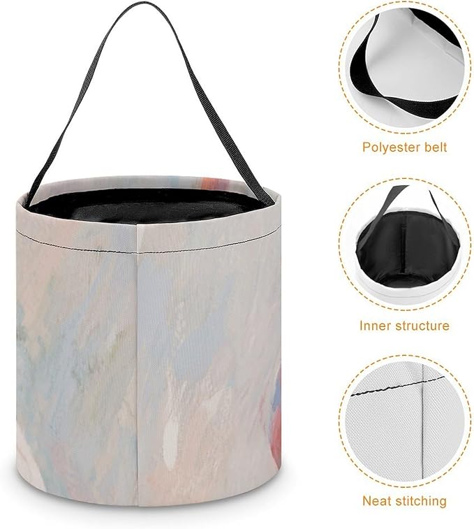 Halloween Candy Bucket - Flamingo Painting Trick Or Treat Candy Bag, Gift Bag for Party Favor Supplies