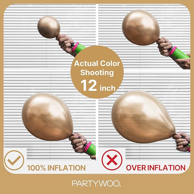 PartyWoo Metallic Gold Balloons 85pcs Different Sizes of 18 12 10 5 Inch Chrome Gold Balloon Arch Kit Garland for Birthday Graduation Baby Shower Wedding Bachelorette Party Decorations Gold-G127