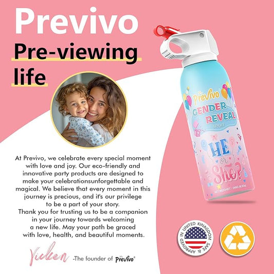 Gender Reveal Fire Extinguisher &Confetti Powder Cannon Set Pink 6 Pack-100% Biodegradable Powder Smoke - Ideas Party Gifts