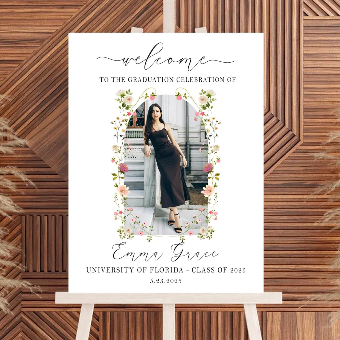 Personalized 2025 Graduation Party Welcome Sign, Minimalist Grads Decor, Class of 2025 Graduation Party Poster, Custom Graduation Party Sign, Congrats Grad Decorations Design 5