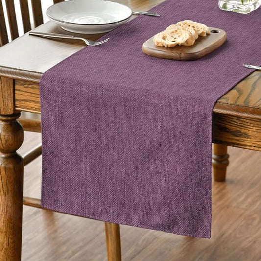 Artoid Mode Purple Table Runner, Seasonal Summer Washable Kitchen Dining Table Decoration for Home Party Decor 13x108 Inch