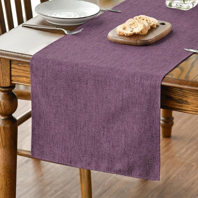 Artoid Mode Purple Table Runner, Seasonal Summer Washable Kitchen Dining Table Decoration for Home Party Decor 13x60 Inch