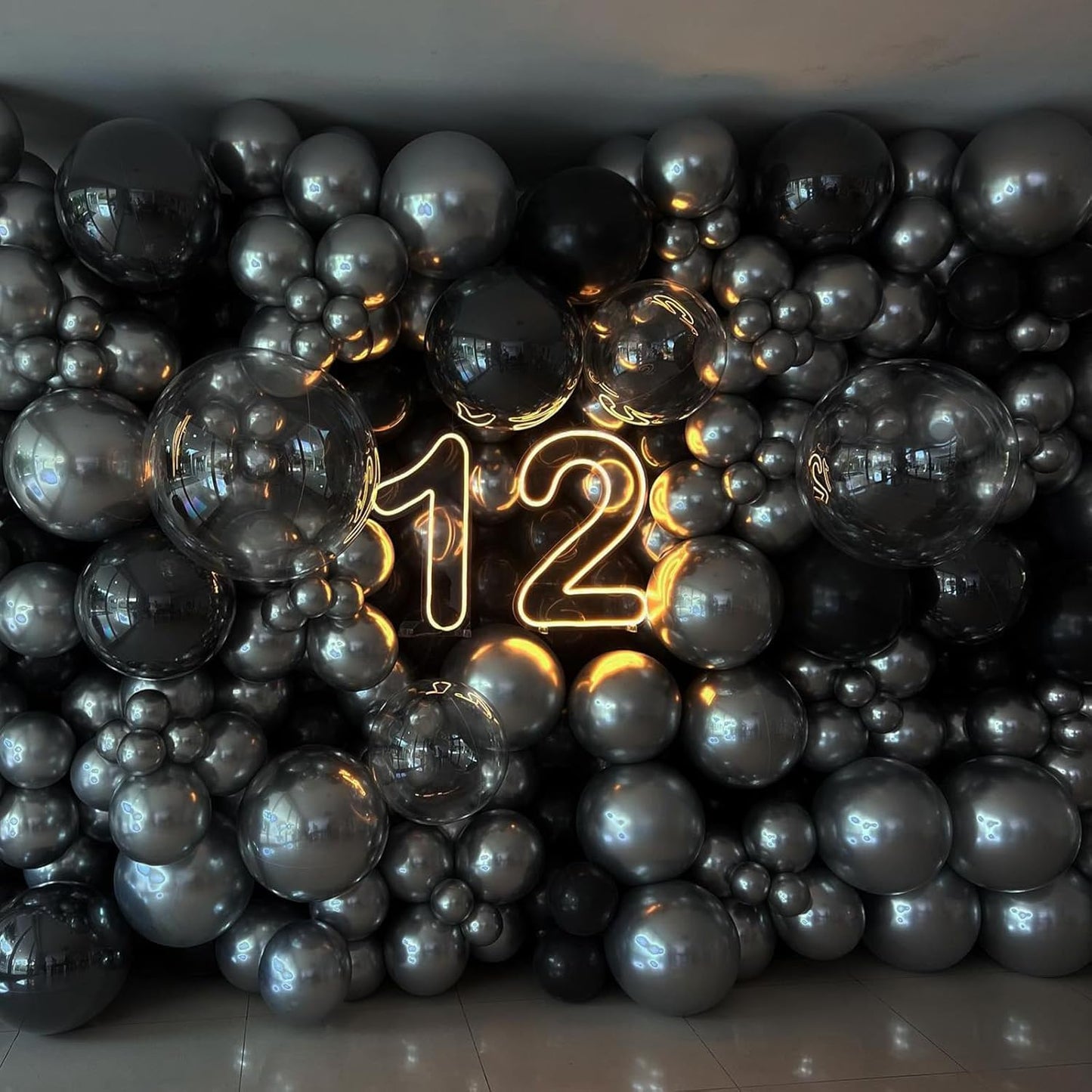 Black Balloons - 12 Inch, 50pcs Matte Black Latex Balloons for Arch, Birthday, Wedding, Baby Shower, Halloween, Graduation Parties