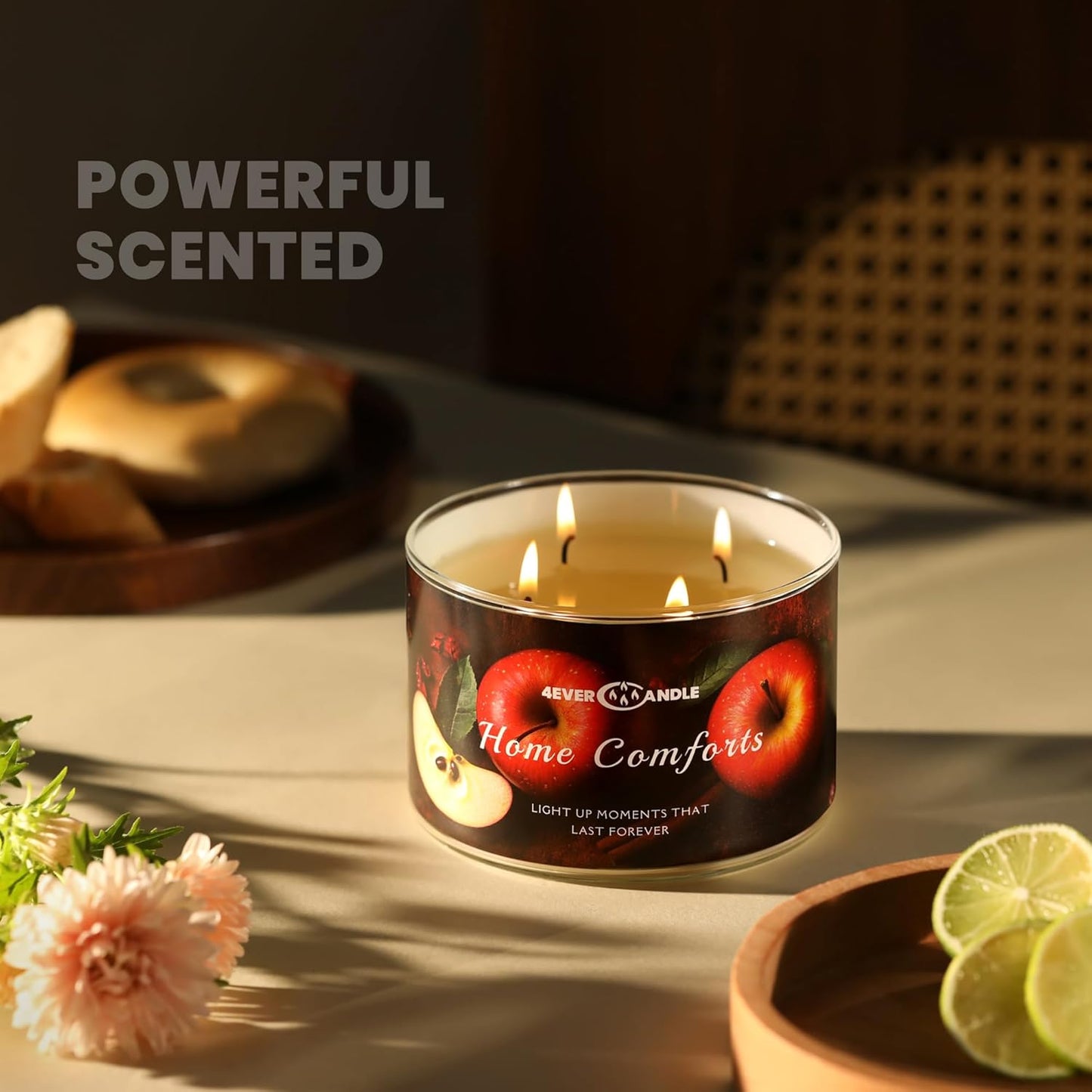 4-Wick Scented Candle - 18oz Soy Wax Blend Candle Over 50Hrs Long-Lasting Fragrance, Home Decor and Housewarming Gifts, Home Comforts