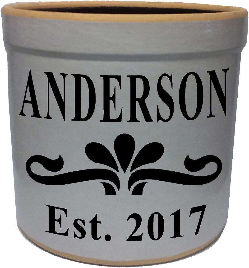 2 Gallon Personalized Stoneware Crock - Teaberry