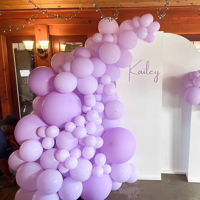 110pcs Pastel Purple Balloons 12inch Light Purple Latex Party Balloons for Graduation, Easter, Wedding, Birthday, Bridal Shower, Rainbow Party, Baby Shower, Anniversary Party Decorations