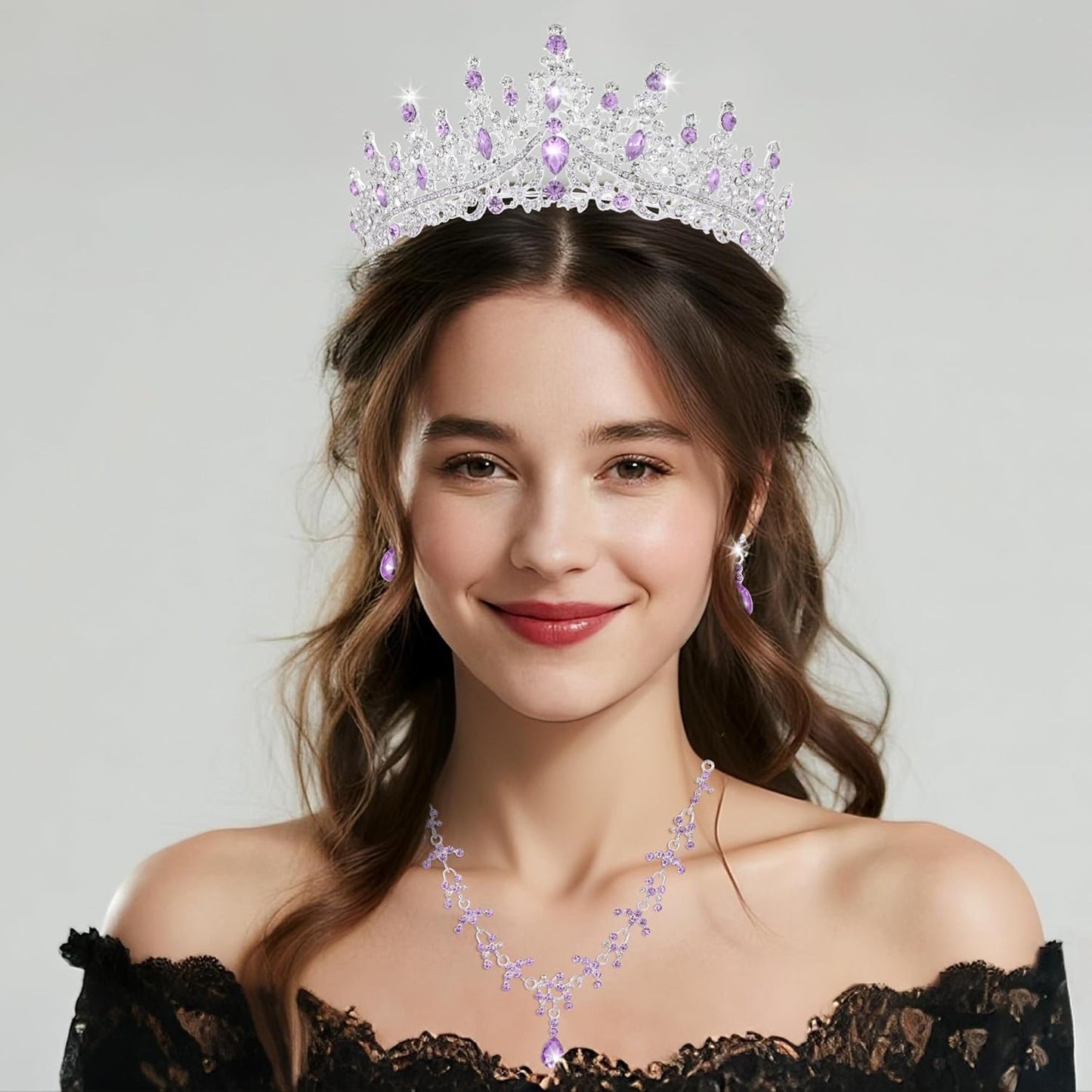 Kamirola Crystal Crowns and Tiaras Headband for Girl or Women Birthday Party Wedding Prom Bridal Halloween Christmas （TR19）