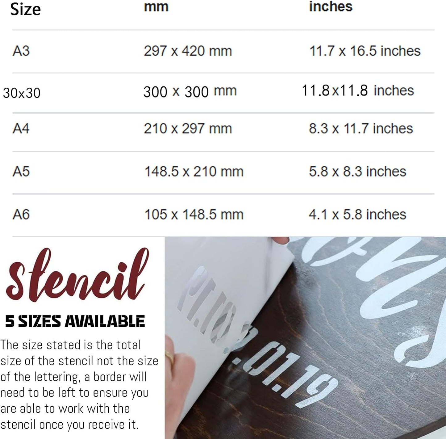 xrlsg Custom Stencils for Spray Painting, Make Your Own Stencils, Personalized with Logo/Text, Multi-Use Letter Wood Paper Fabric Ceramic Plastic-A4-Polyester Film-8.3 x 11.7 inches