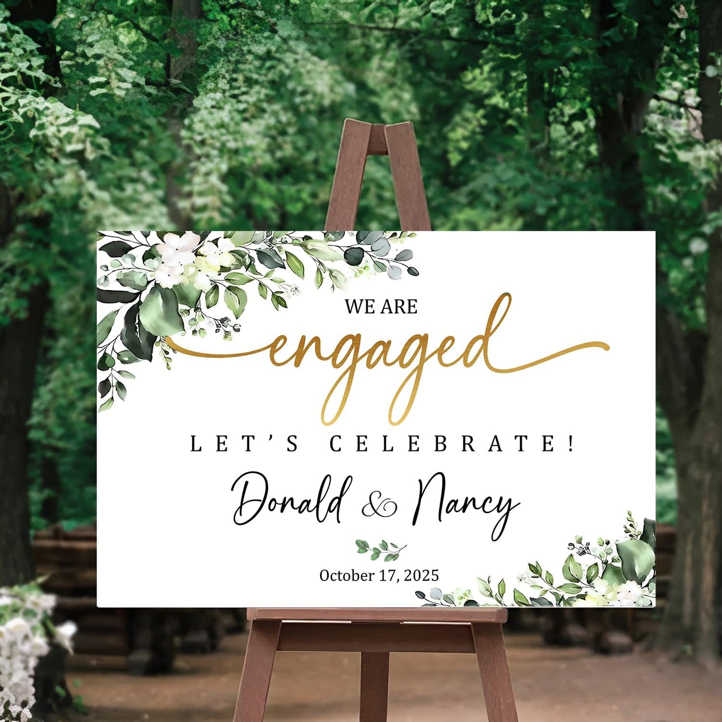 Welcome To Our Engagement Party Sign, We Are Engaged Sign With Stand, Engagement Signs For Party, Engaged Party Decoration, Wedding Signs Decoration