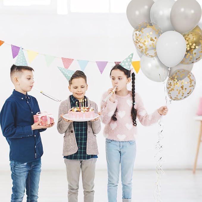 68Pcs Sand White Gold Confetti Balloons Kit 12 Inch Ballons Beige Pearl White Balloon Gold Party Balloons with Ribbons for Birthday Wedding engagement Baby Shower Graduation Decorations.