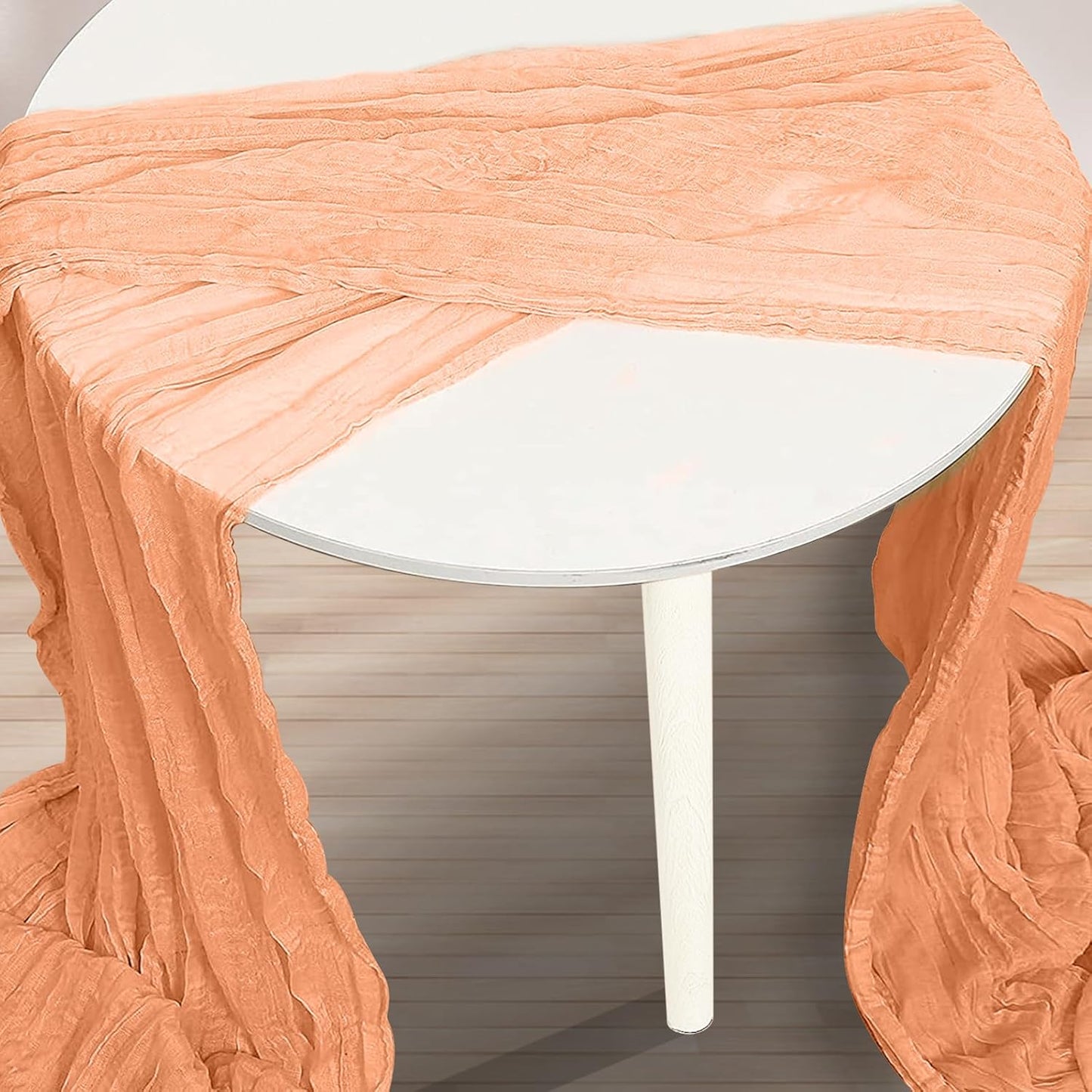 10 Pack Coral Cheesecloth Table Runner 35x120 Inch 10Ft Rustic Gauze Cheese Cloth Table Runner Sheer Cheesecloth Table Runners for Wedding Party Bridal Shower Decoration