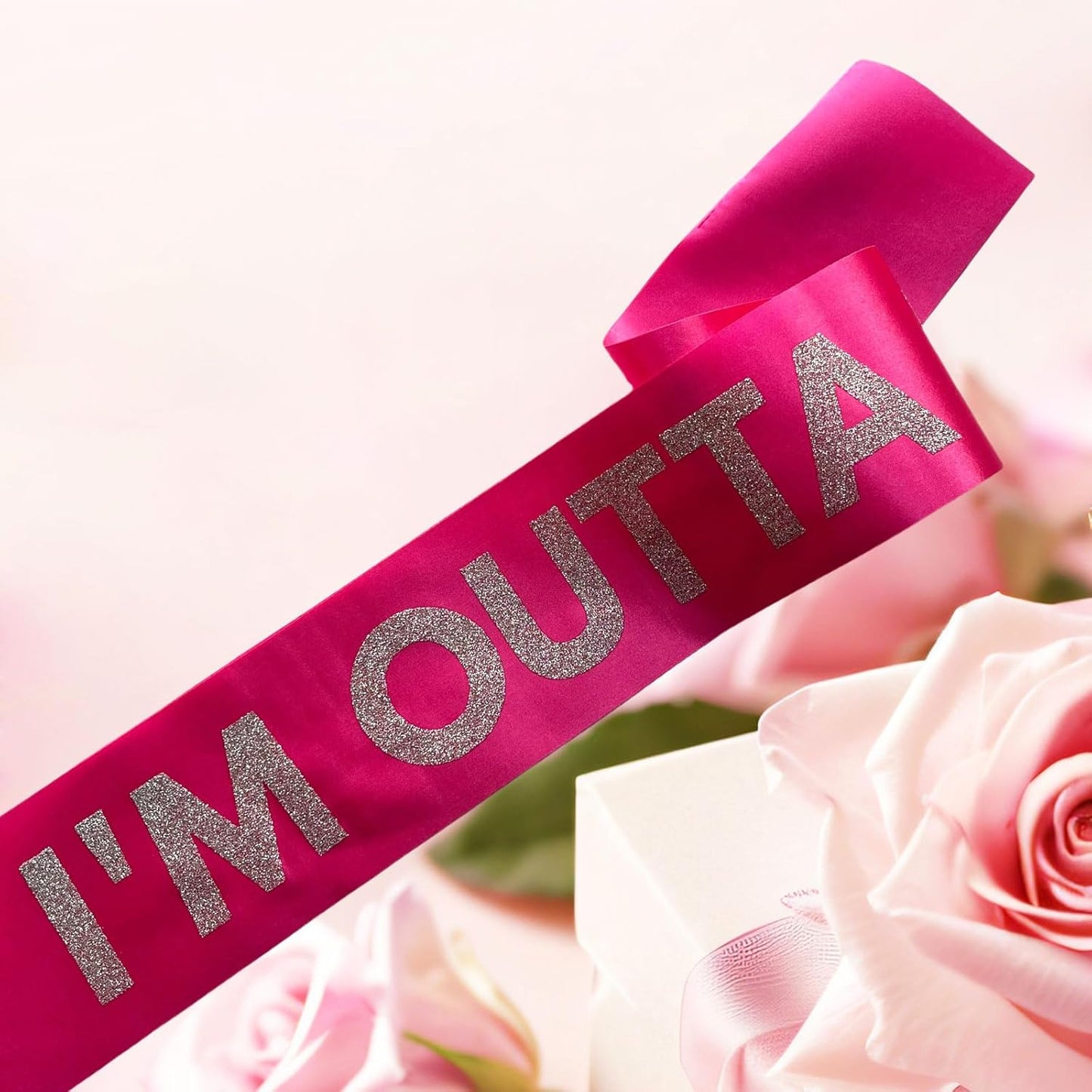 Going Away Divorce or Retirement Sash I'm Outta Here Sash Finally Graduated Decorations Class of 2026 Gifts Congrats Grad Graduation Party Supplies,Hot Pink