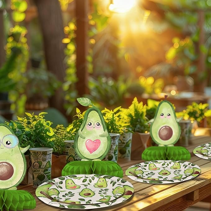 Avocado Party Decorations - Avocado Party Plates and Napkins for Kids Birthday Party, Serves 40 Guests