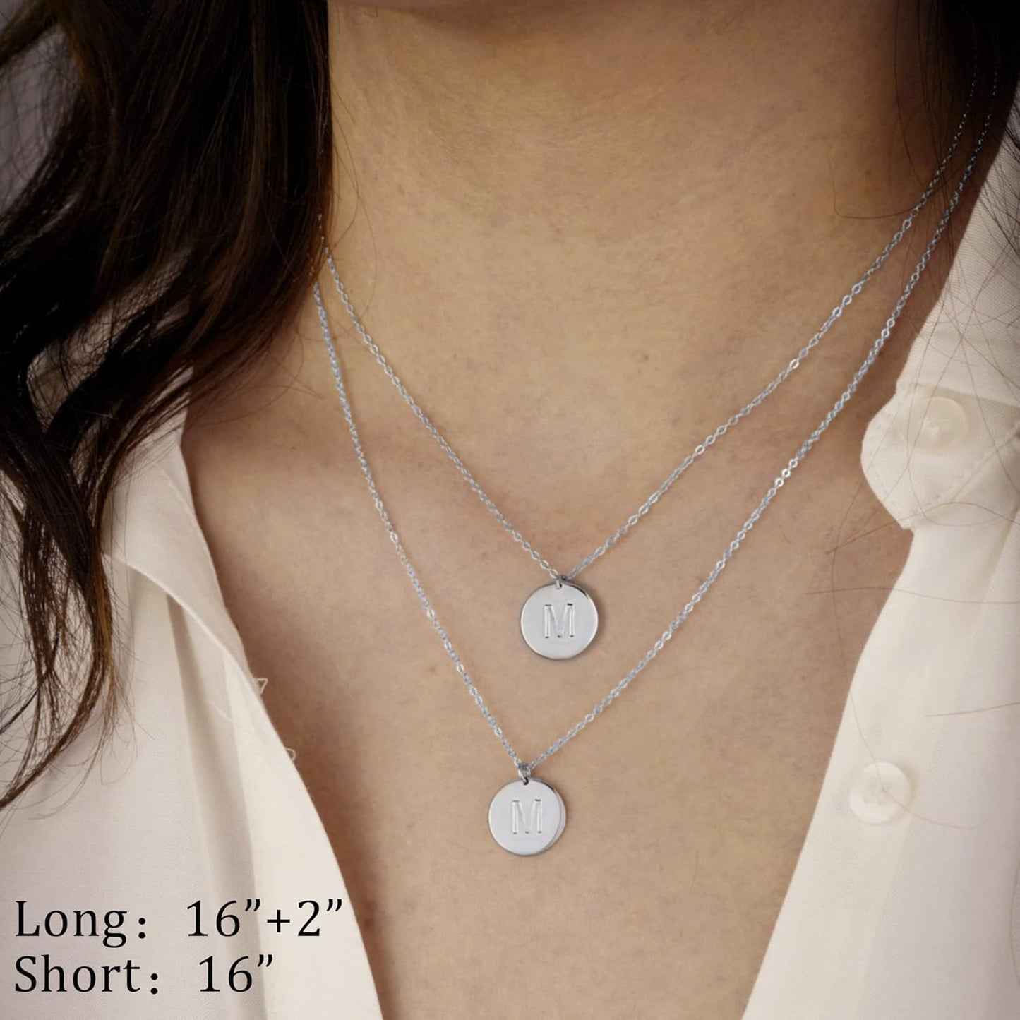 IEFWELL Stocking Stuffer for Teen Girls - Necklaces for Women Girls, 14K Gold-Plated Double Side Engraved Hammered Coin Necklaces, Layered Necklace Jewelry Pendant Gifts for Teen Girls Kids