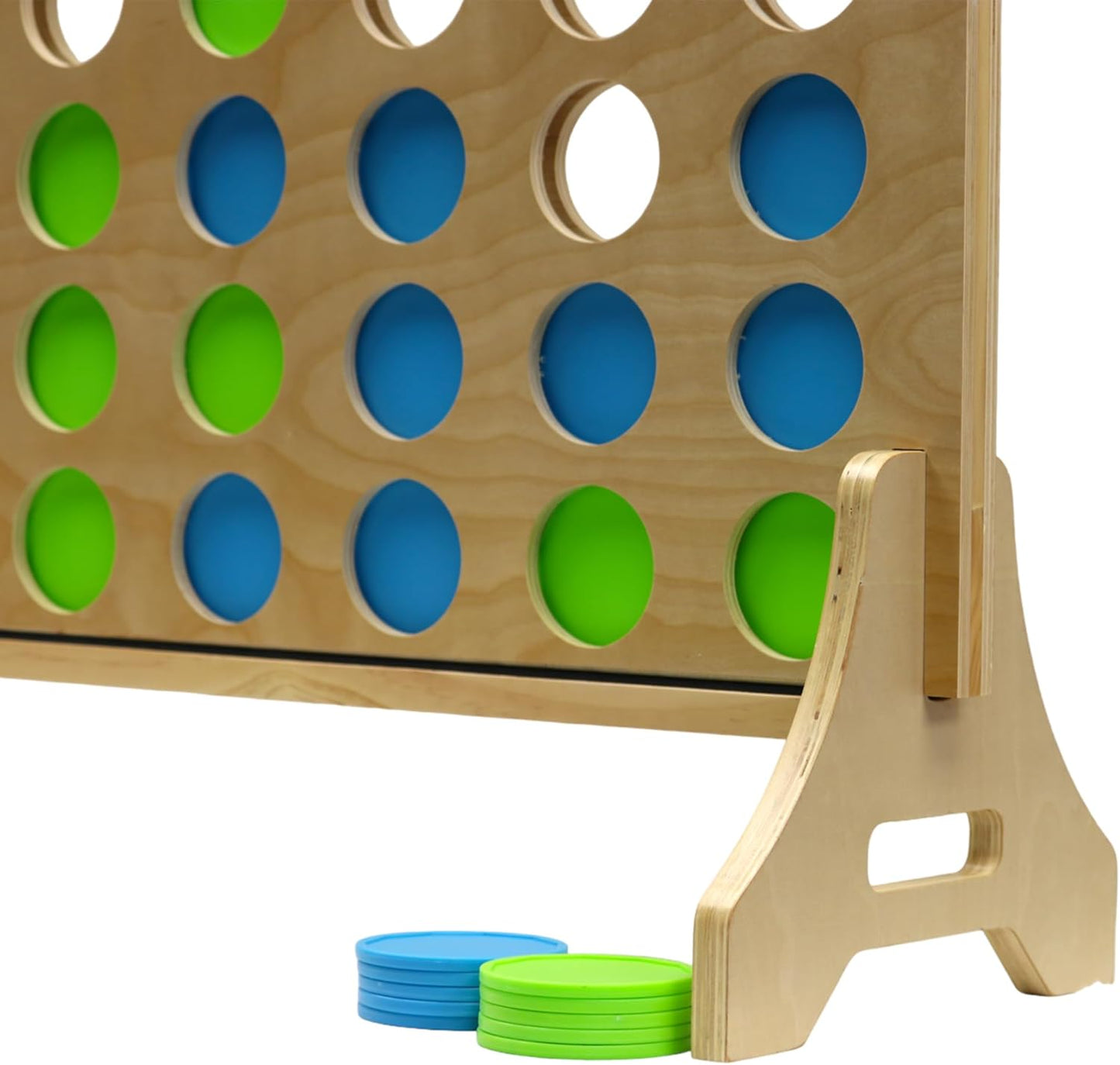Tailgating Pros Premium Giant Four in a Row with Carrying Case - Jumbo Oversized Outdoor Yard Game - Connect Multiple Pucks in a Row to Win - Many Puck Colors Available!