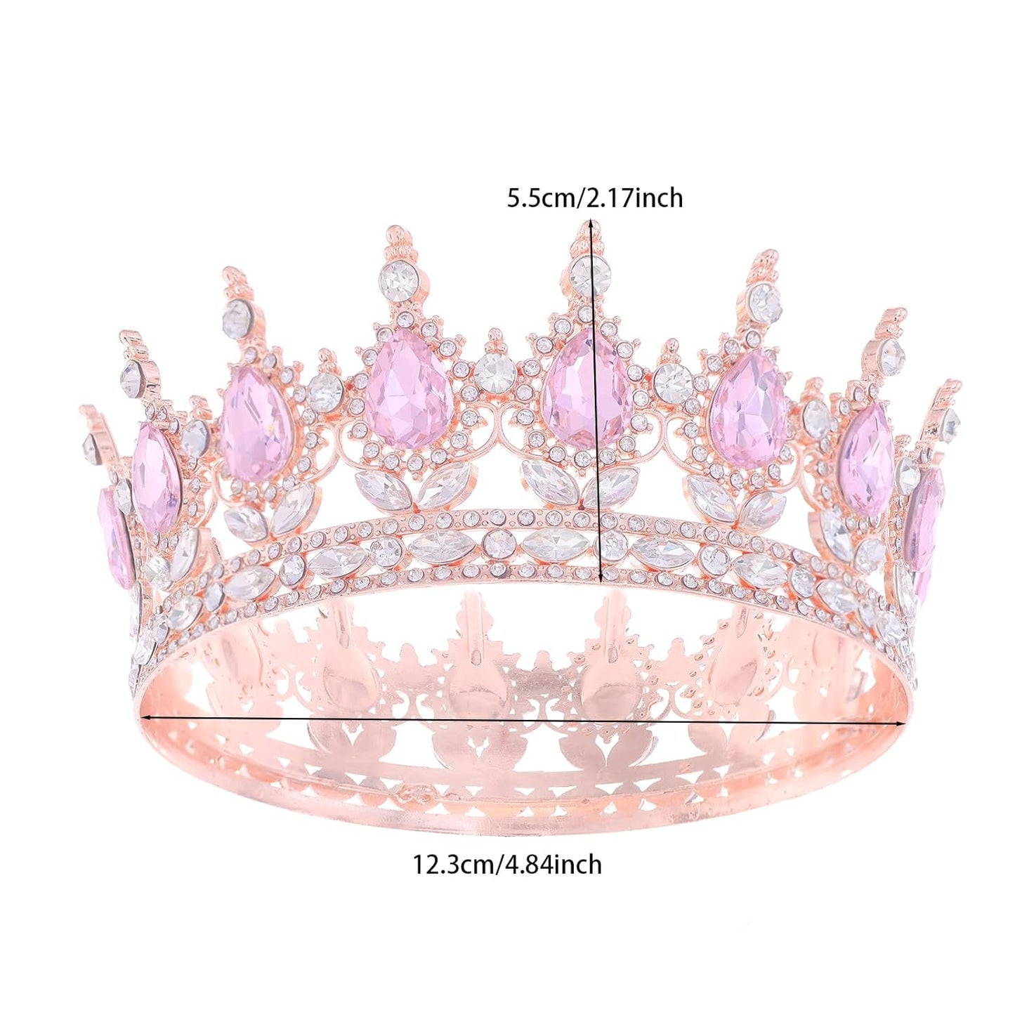 Queen Crown for Women Crystal Tiara for Girl Rhinestone Wedding Headband for Bride Hair Accessories for Costume Birthday Party Prom Gifts