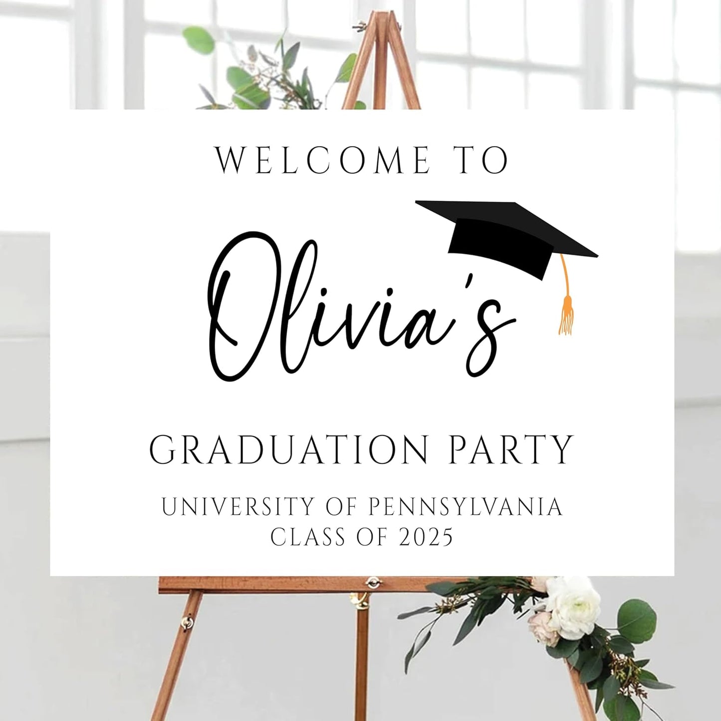 Personalized Graduation Party Welcome Sign, Graduation Decorations Senior 2025 Yard Sign, Custom Graduation Yard Signs Class of 2025, High School, College Graduation Party Sign, Congrats Grad Sign #6