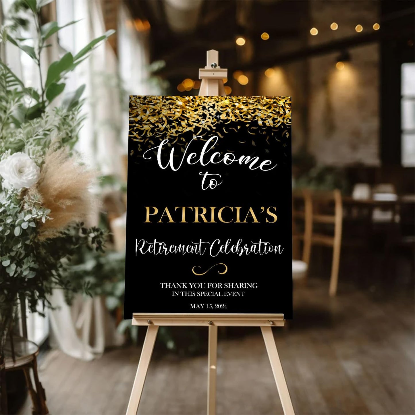 Retirement Celebration Party Welcome Sign, Retirement Decor, Purple Retirement Decor, Personalized Retirement Celebration Welcome Sign, Retirement Outdoor Sign