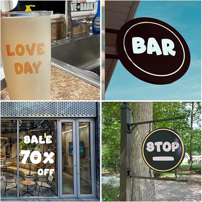 REOLAN 5 Inch Letter Stencils for Painting - 42 Pack Alphabet Letter and Number Stencil Templates with Signs for Painting, Reusable Letters and Numbers Stencils for Chalkboard Wood Signs & Wall Art